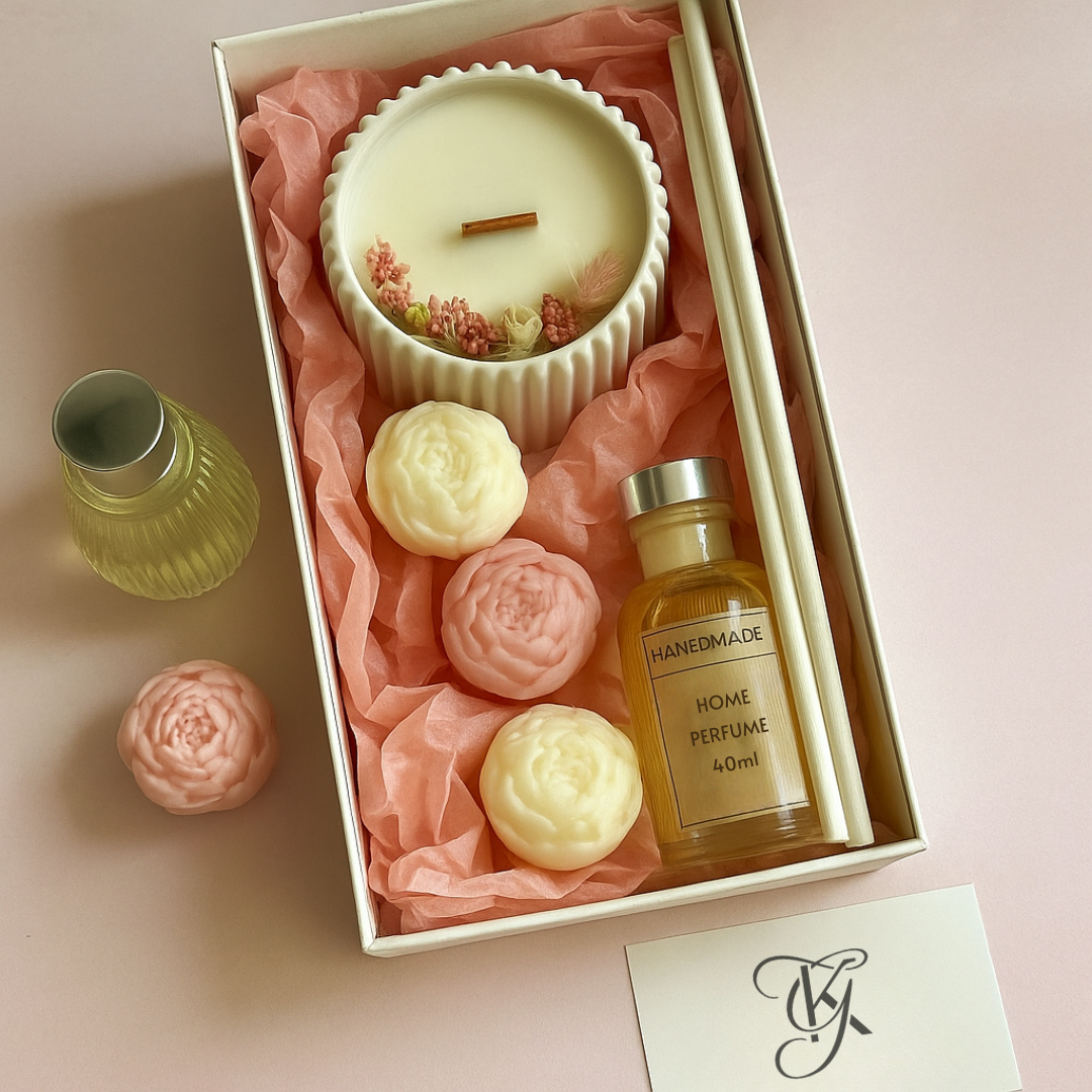 Luxury Home Fragrance Gift Box – Candle & Diffuser Set