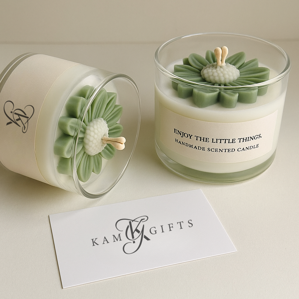 Daisy Wooden Wick Candle