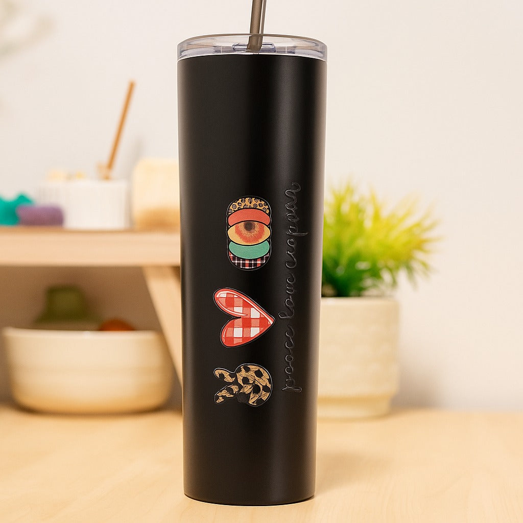 Fall Tumbler: 20oz Stainless Steel Autumn Coffee Cup