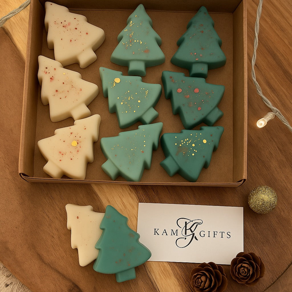 Christmas Tree Wax Melt Set – Festive Fragrance Collection (9 Pieces)